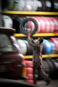 Car tyre man